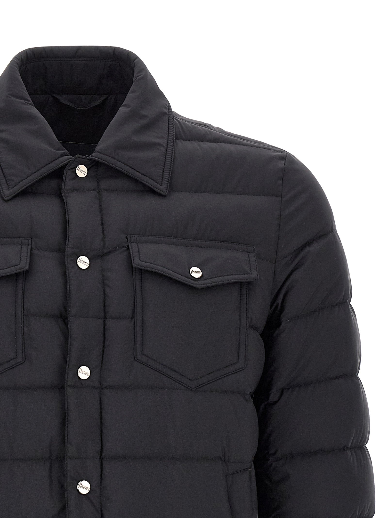 Herno Black Polyamide Full-Length Jacket
