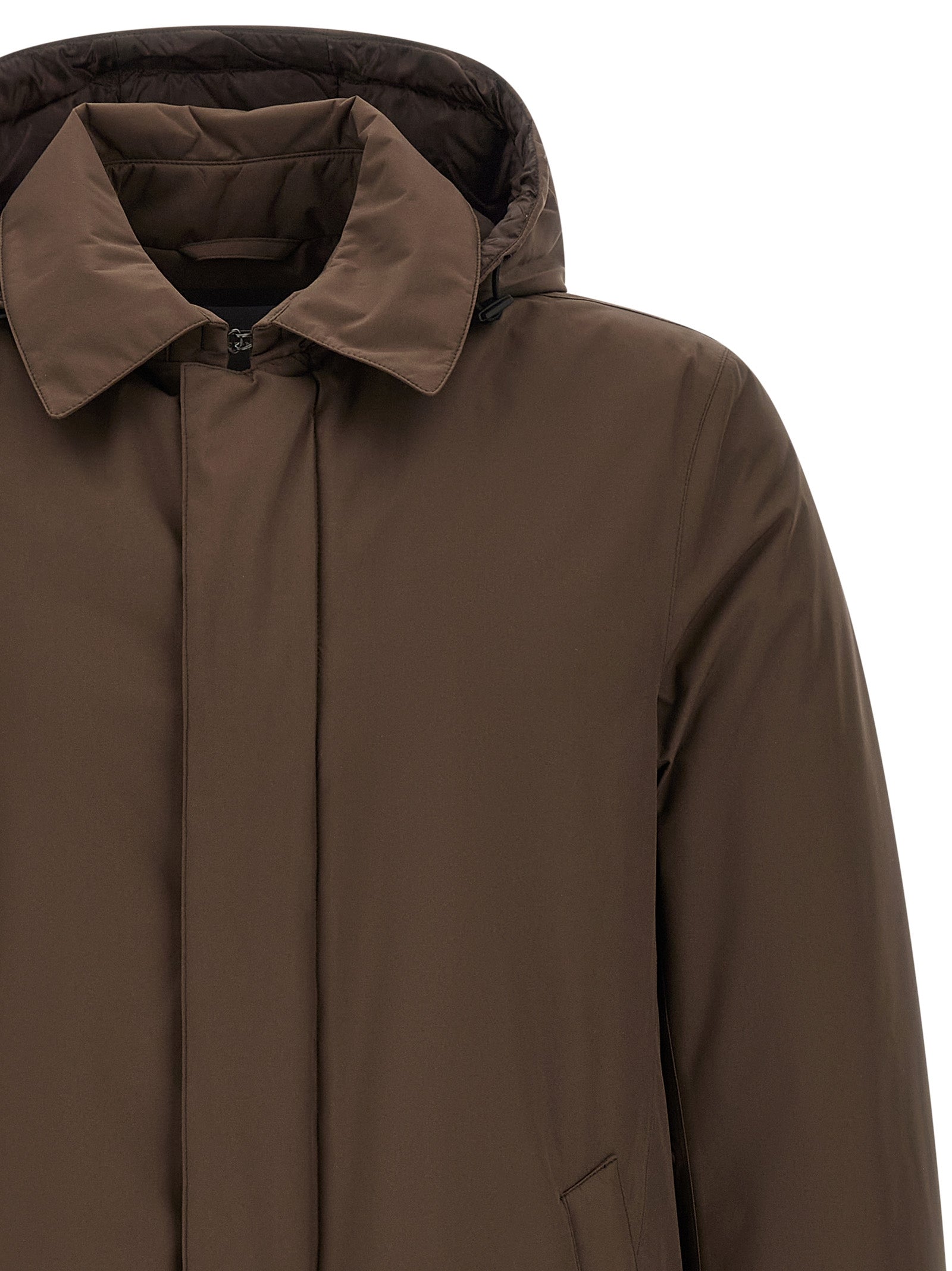 Herno Brown Polyester Parka