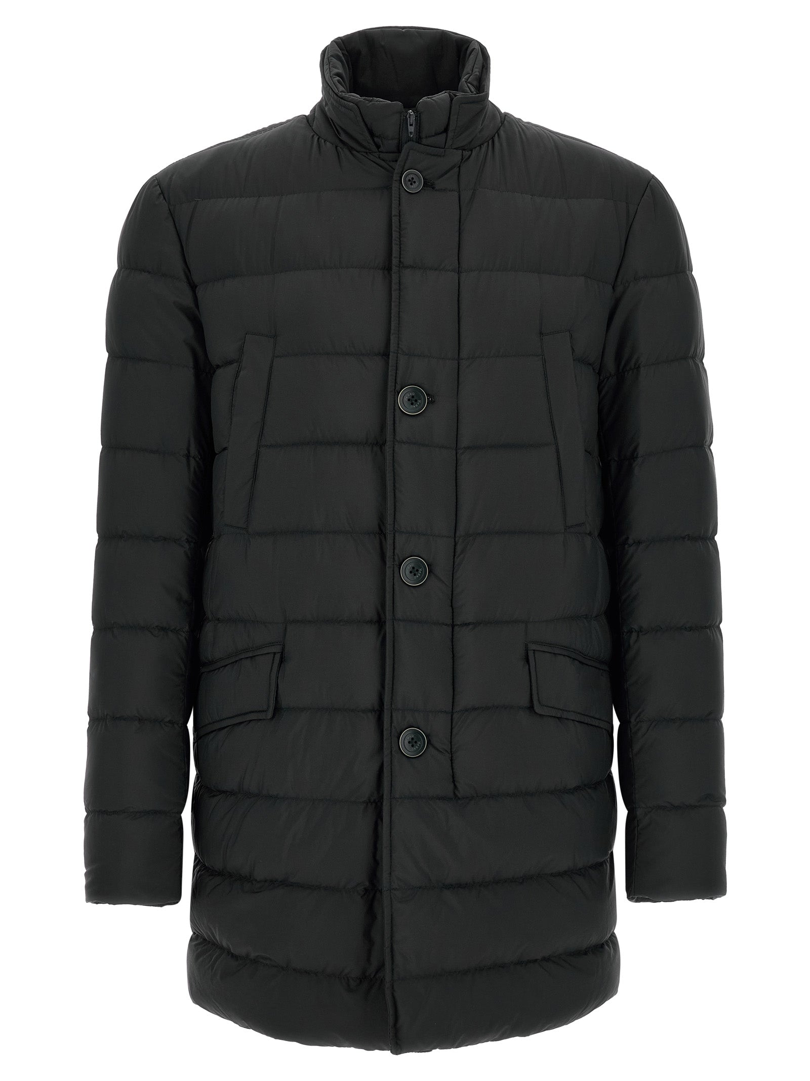 Herno Black Polyamide Full-Length Jacket
