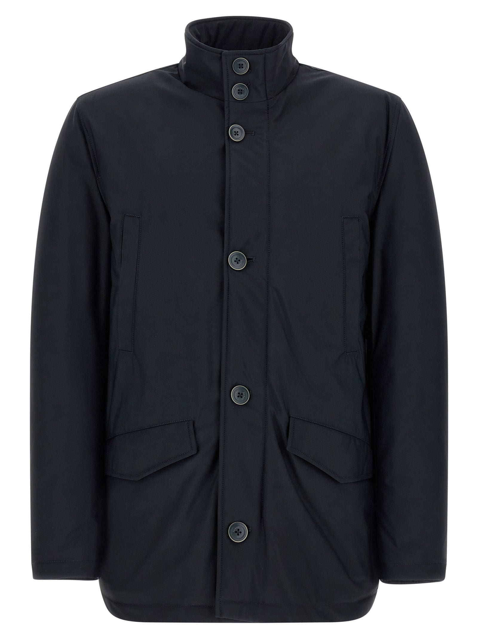 Herno Blue Polyamide Full-Length Jacket