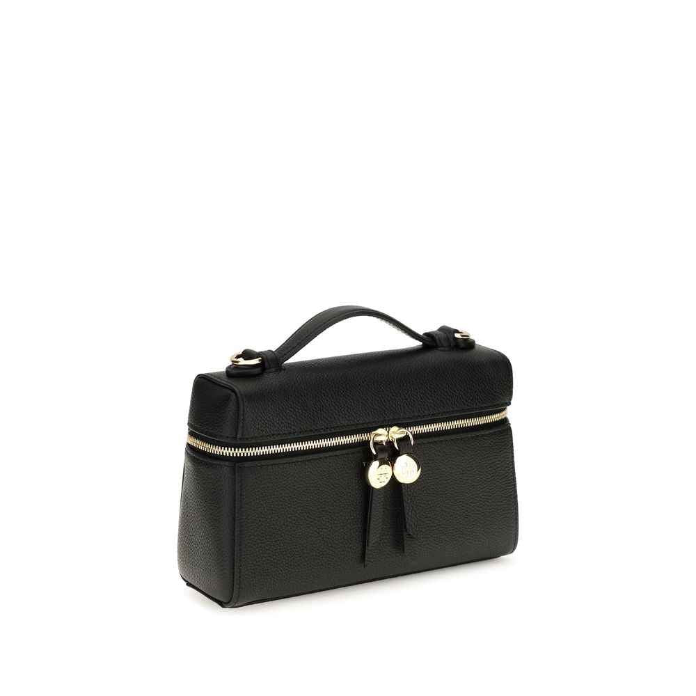 Tory Burch Black Calf Leather Bos Taurus Handbag