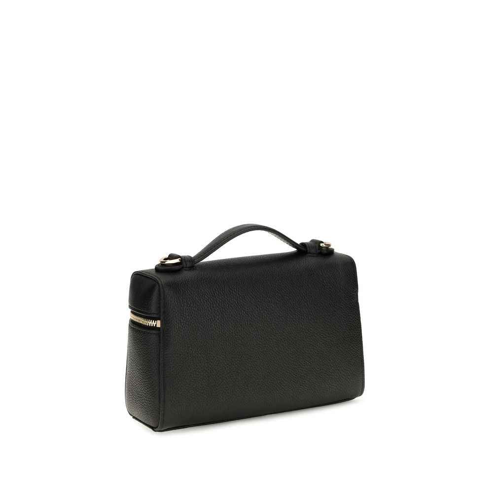 Tory Burch Black Calf Leather Bos Taurus Handbag