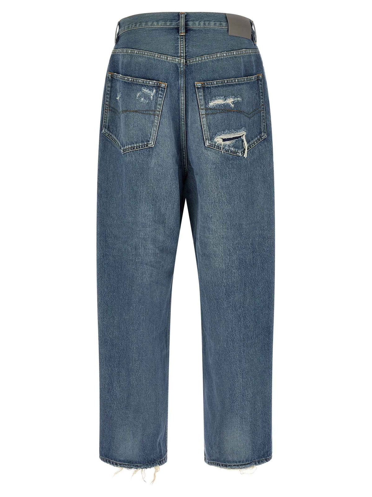 Balenciaga Blue Cotton Relaxed Fit Jeans