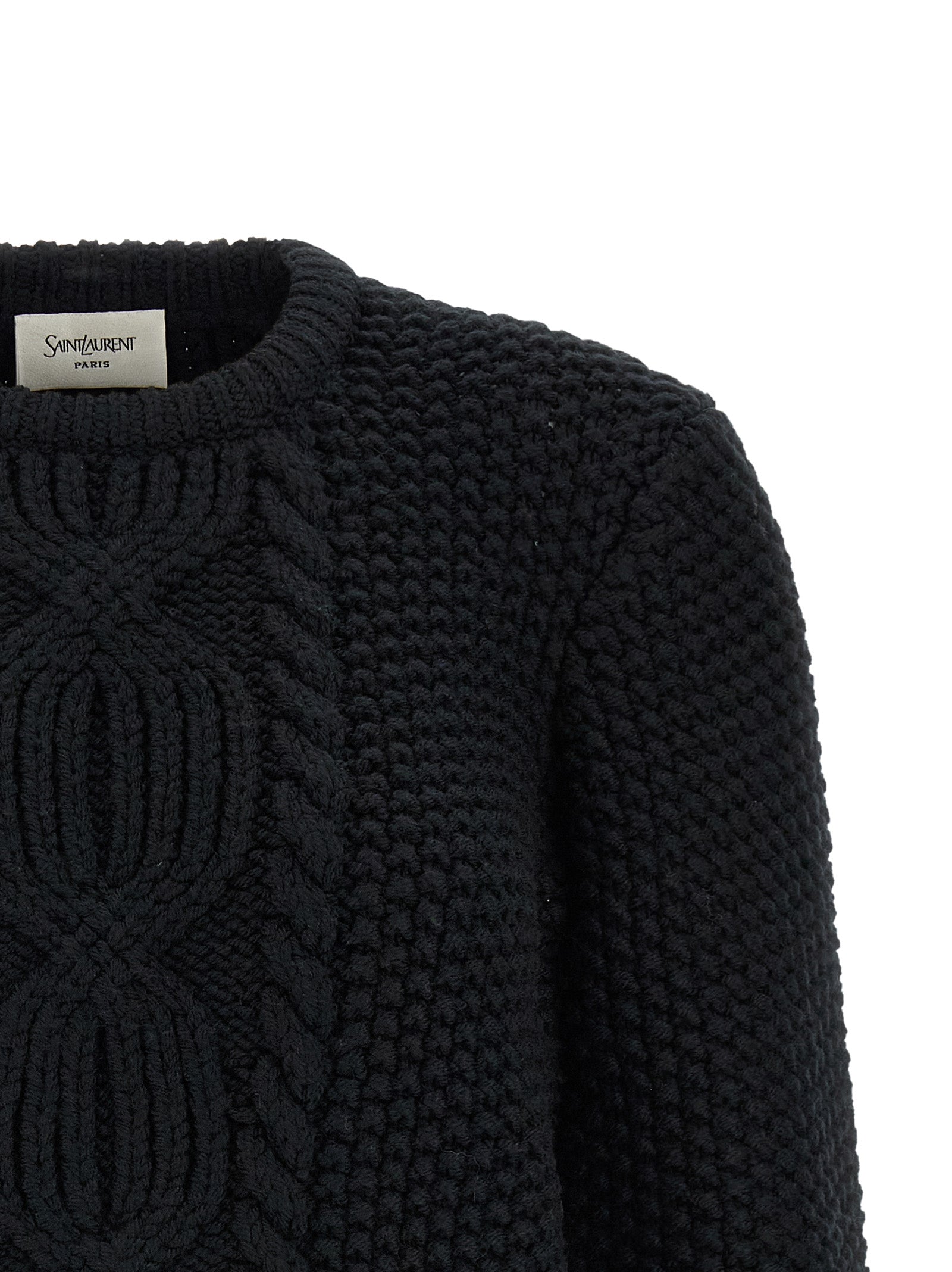 Saint Laurent Black Wool Cardigan