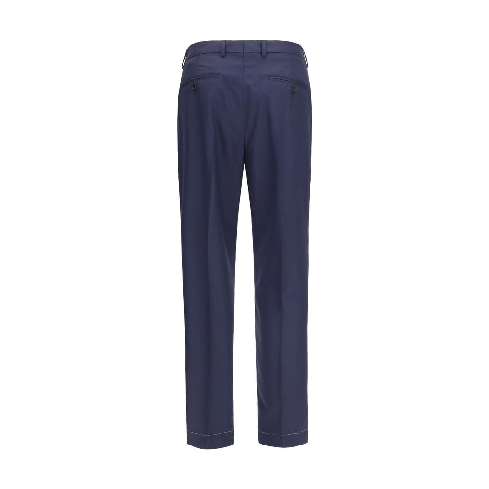 Brunello Cucinelli Blue Wool Oves Aries Dress Pants