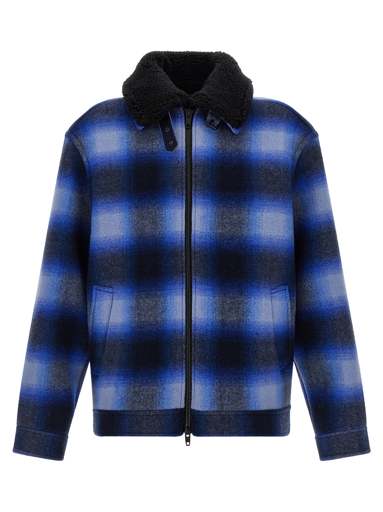 Balenciaga Blue Virgin Wool Bomber