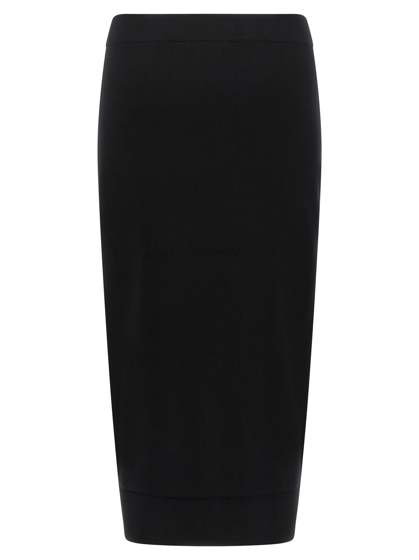 Max Mara Black Viscose Midi Skirt
