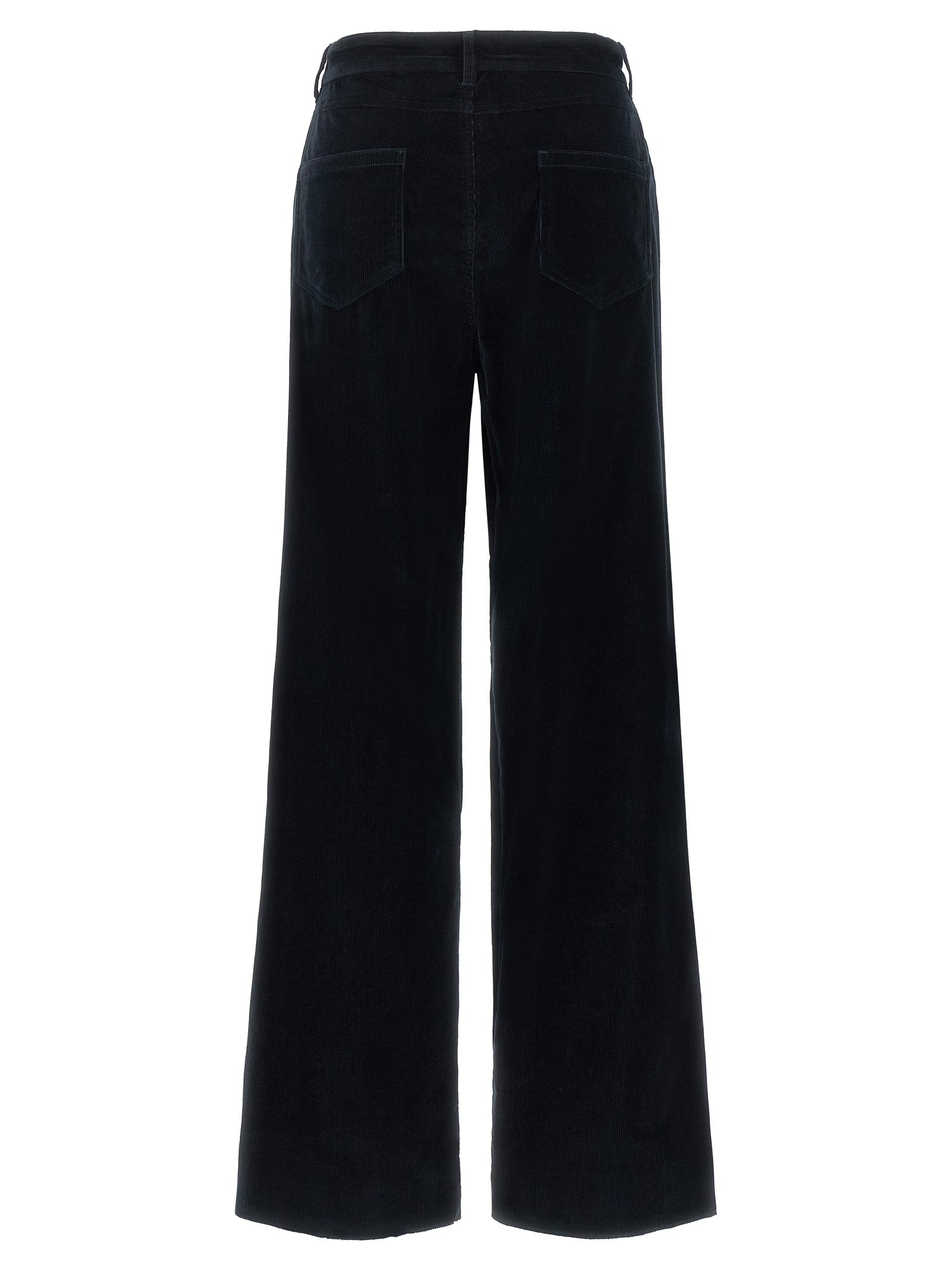 Max Mara Blue Cotton Casual Pants
