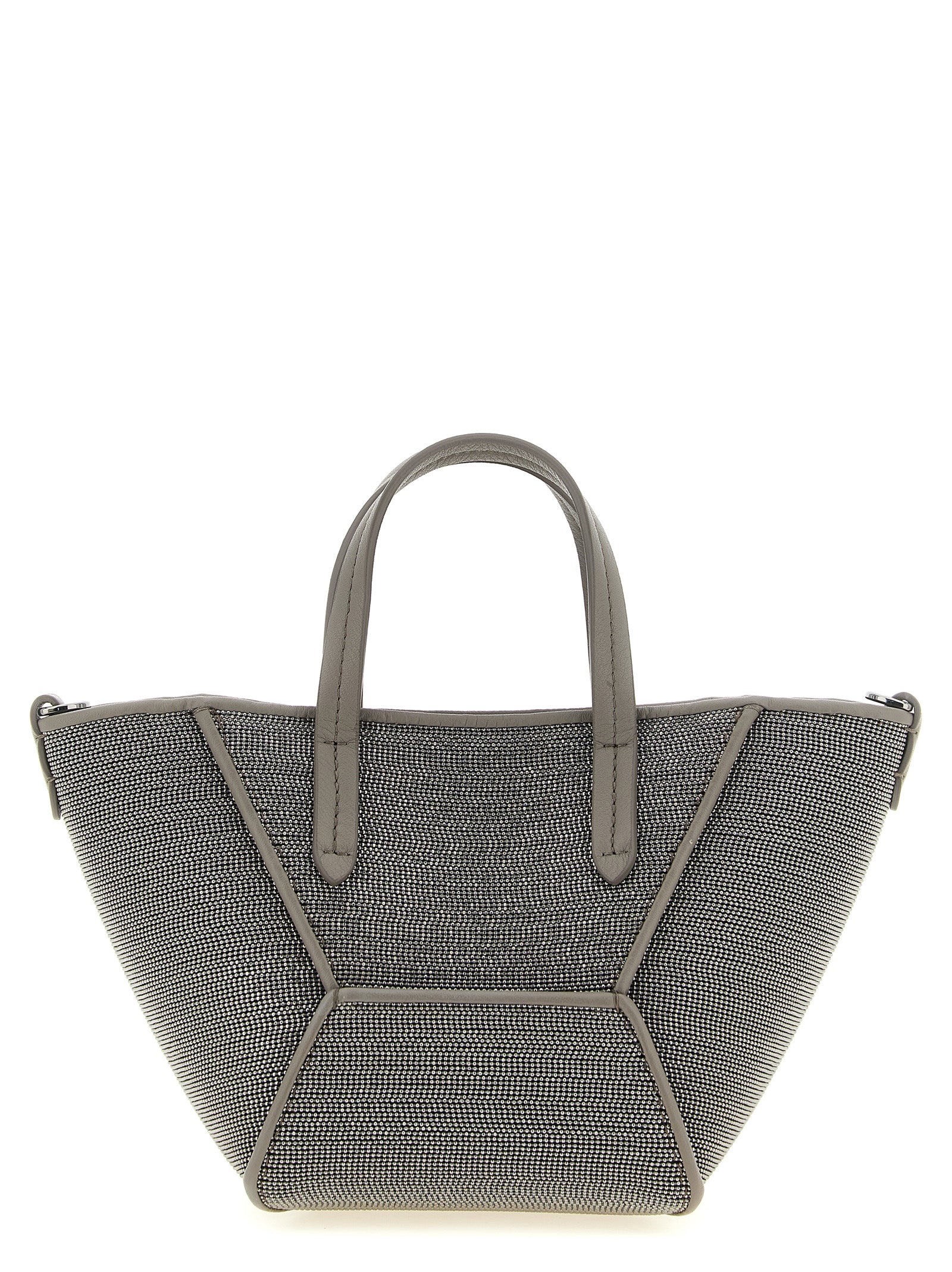 Brunello Cucinelli Gray Calfskin Handbag