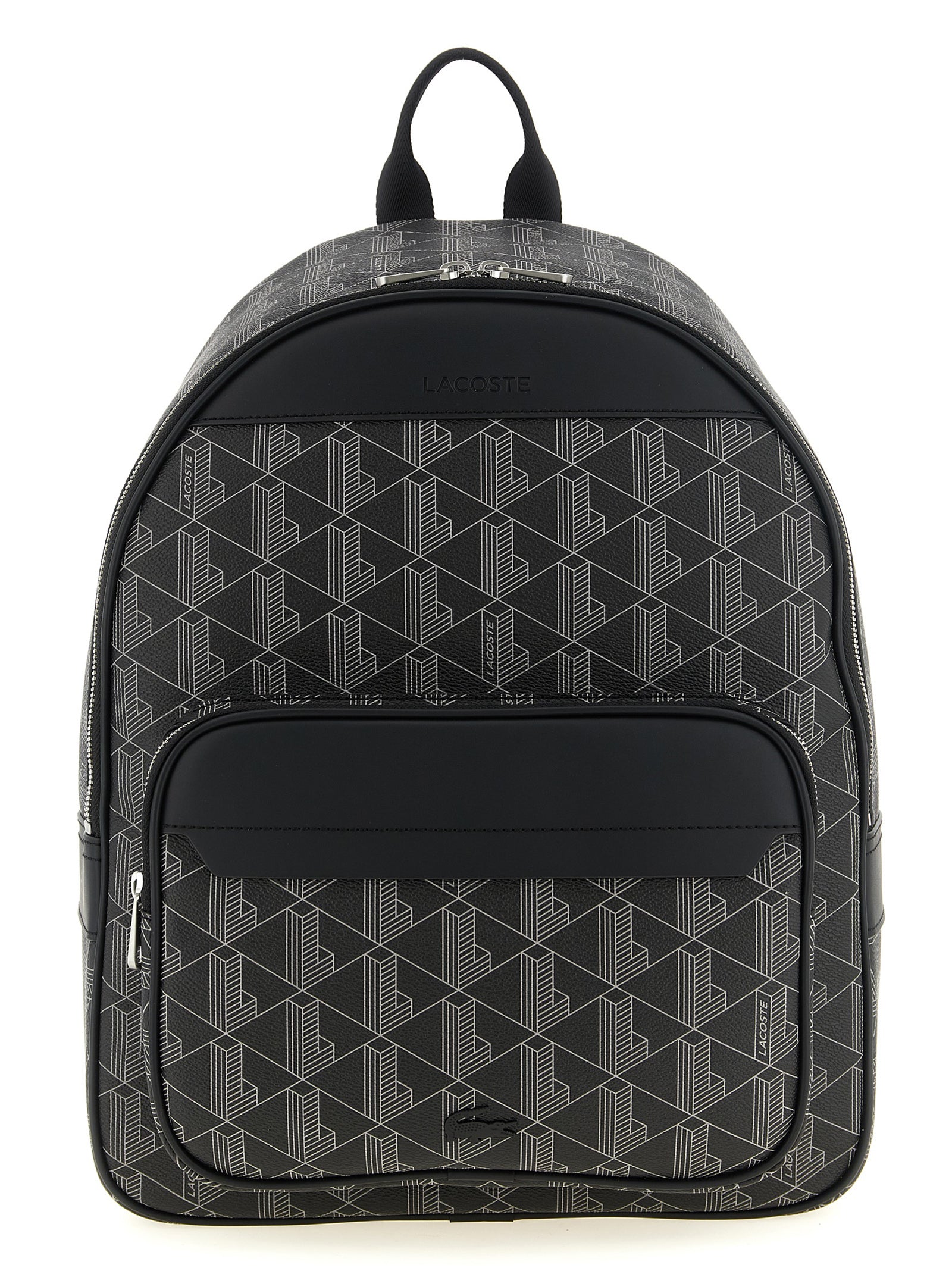Lacoste Black Pvc Backpack