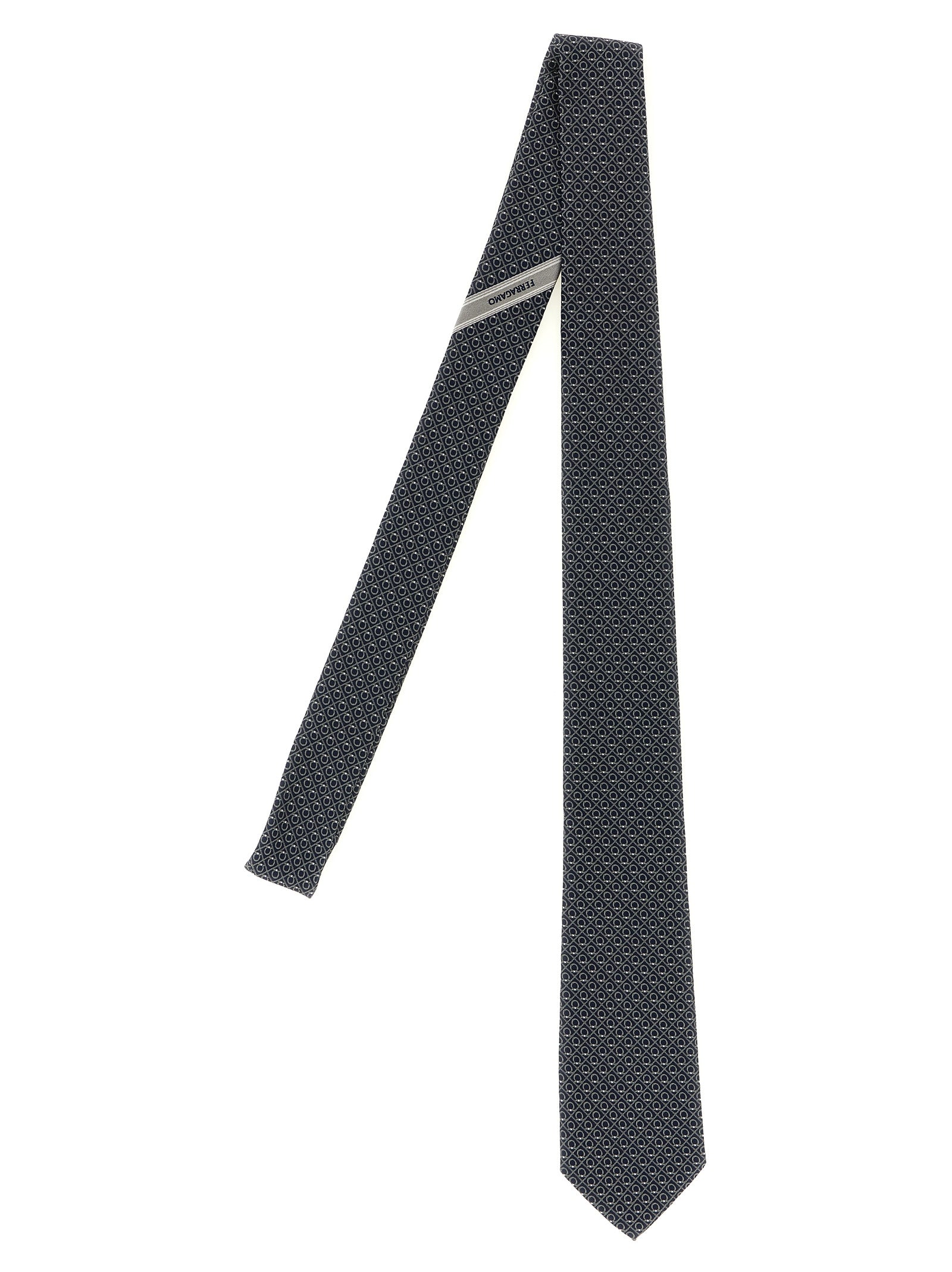 Ferragamo Black Silk Tie