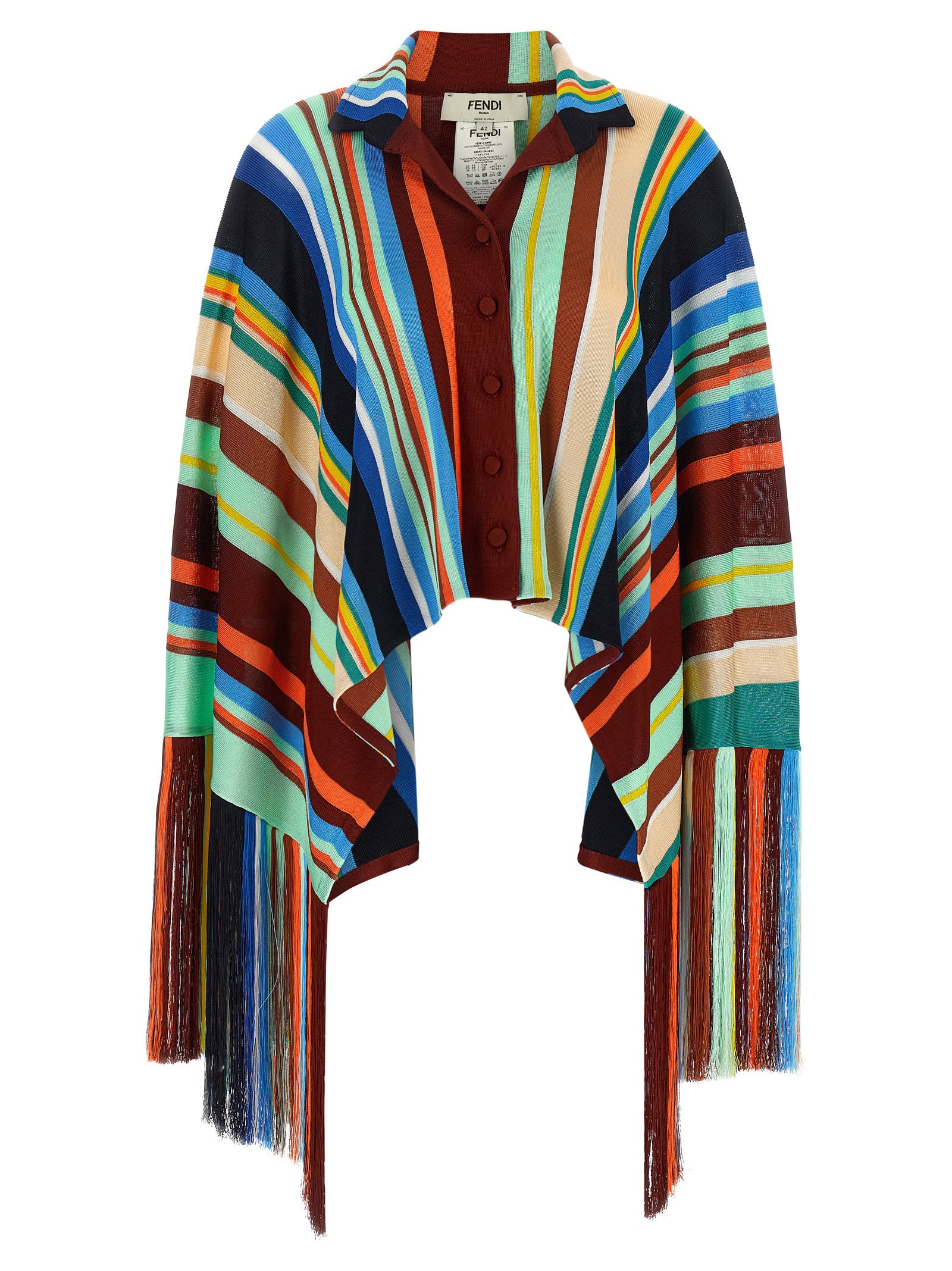 Fendi Multicolor Viscose Coat