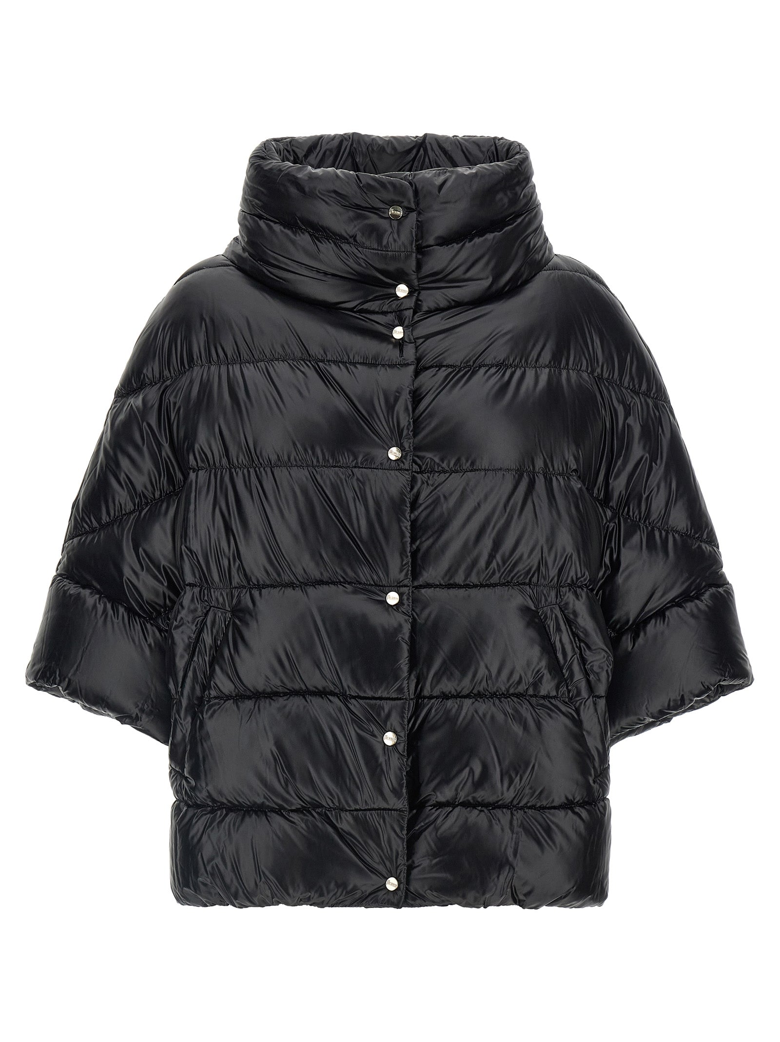 Herno Black Polyamide Coat