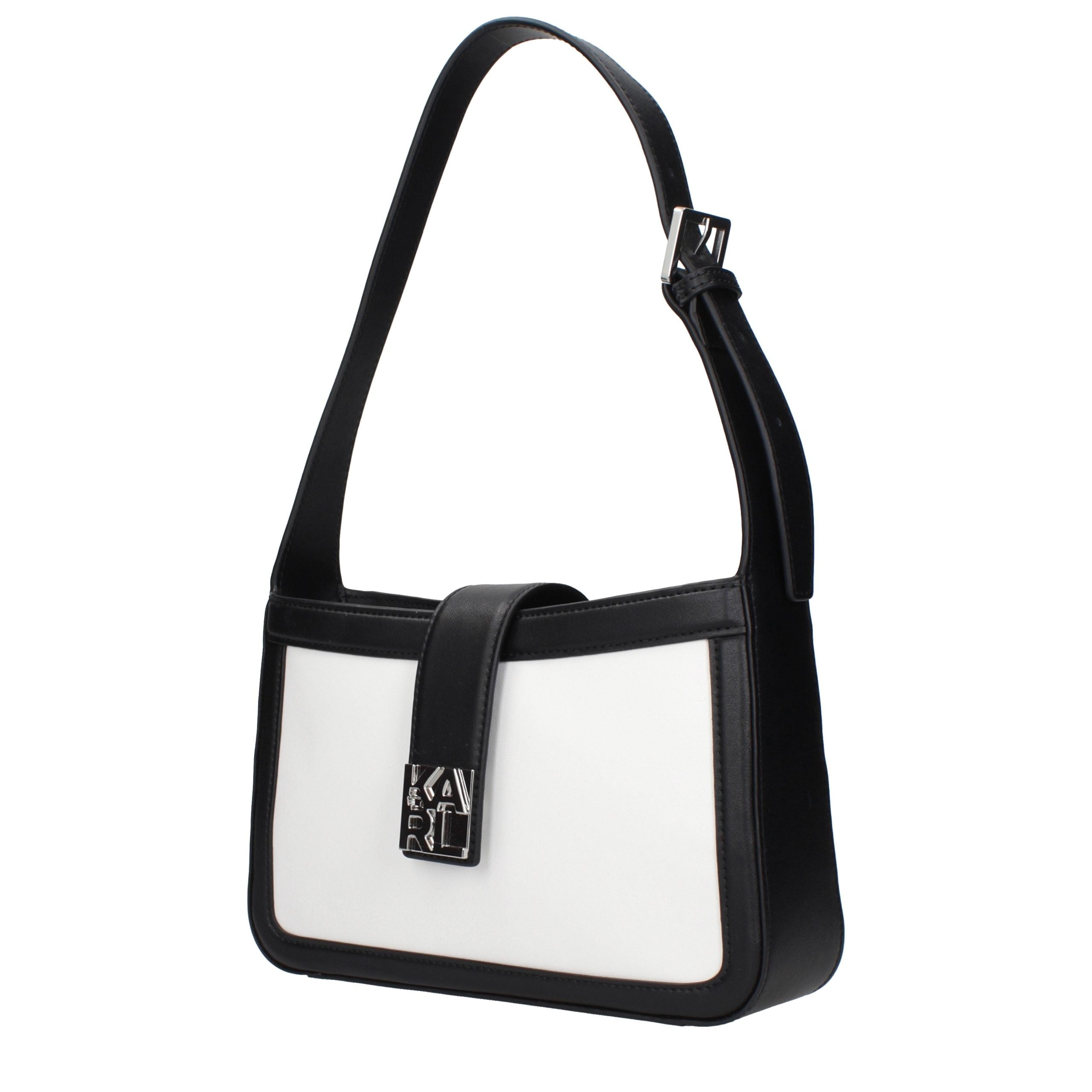 Karl Lagerfeld White Leather Shoulder Bag