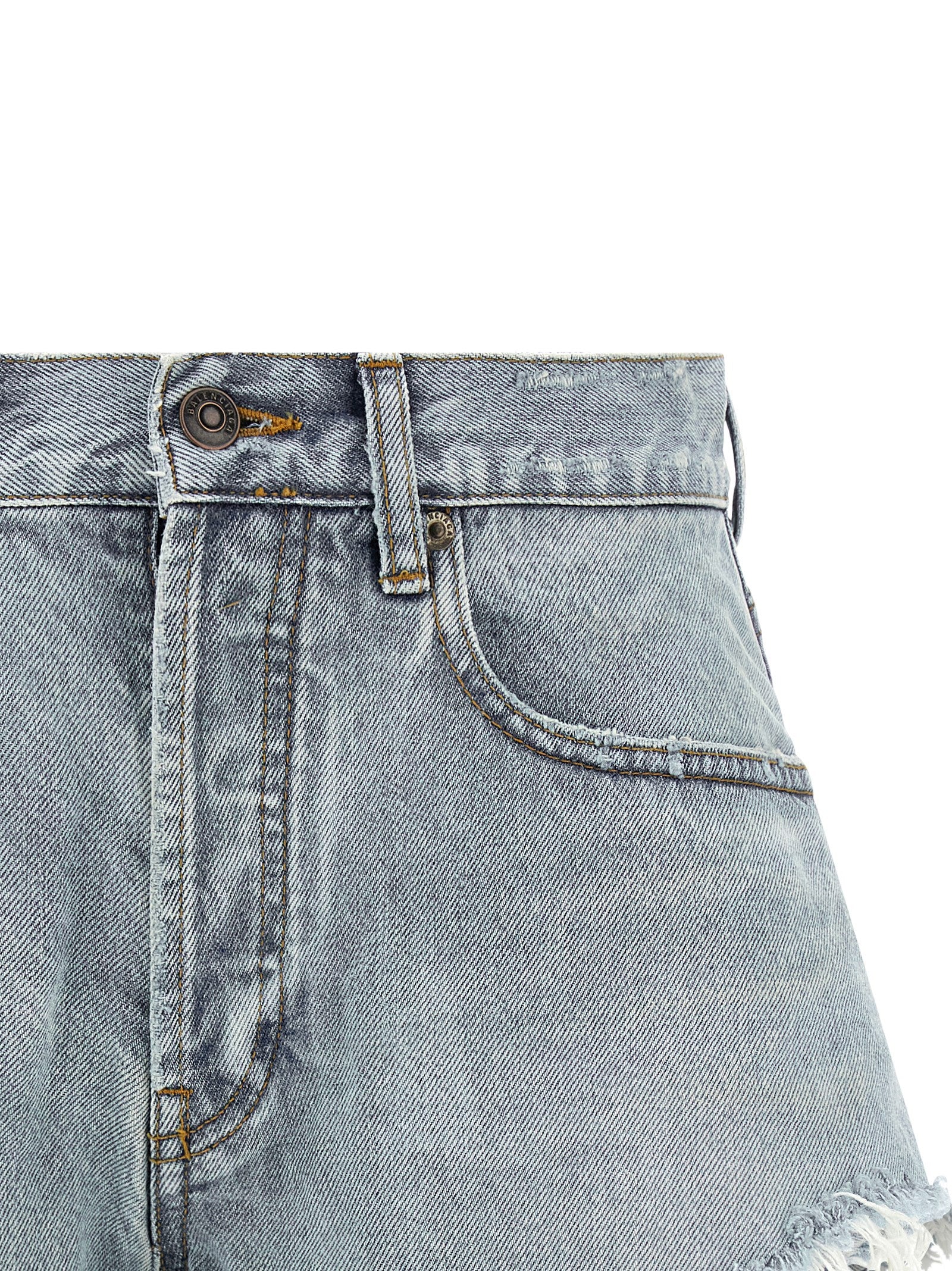 Balenciaga Blue Cotton Bermuda Shorts