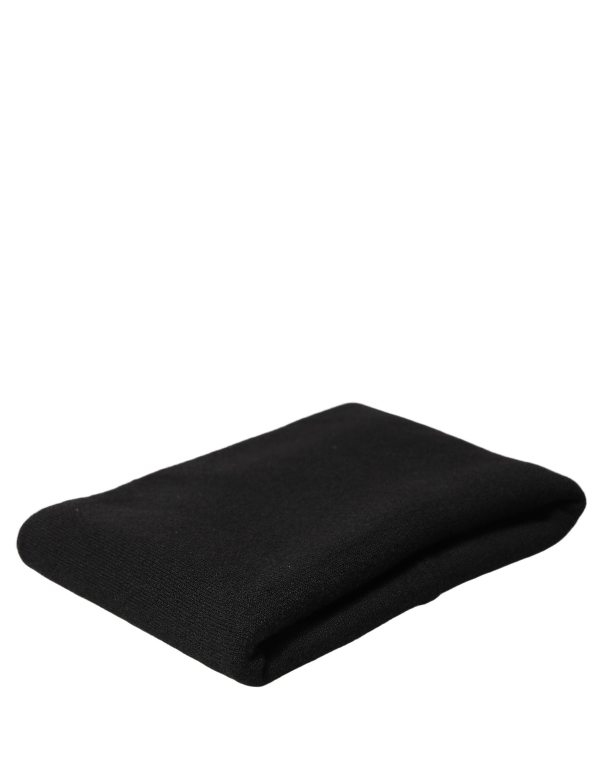 Dolce & Gabbana Men Black Cashmere Knitted Neck Warmer Scarf