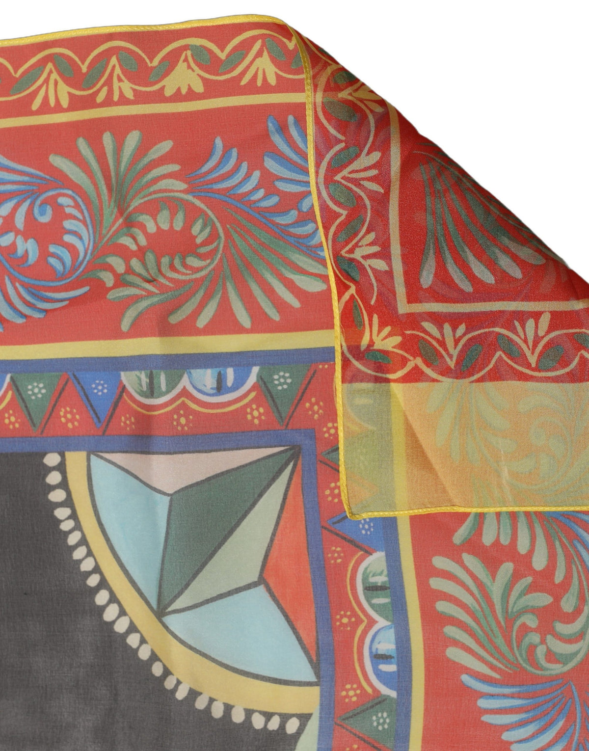 Dolce & Gabbana Multicolor Silk Printed Shawl Stole Scarf