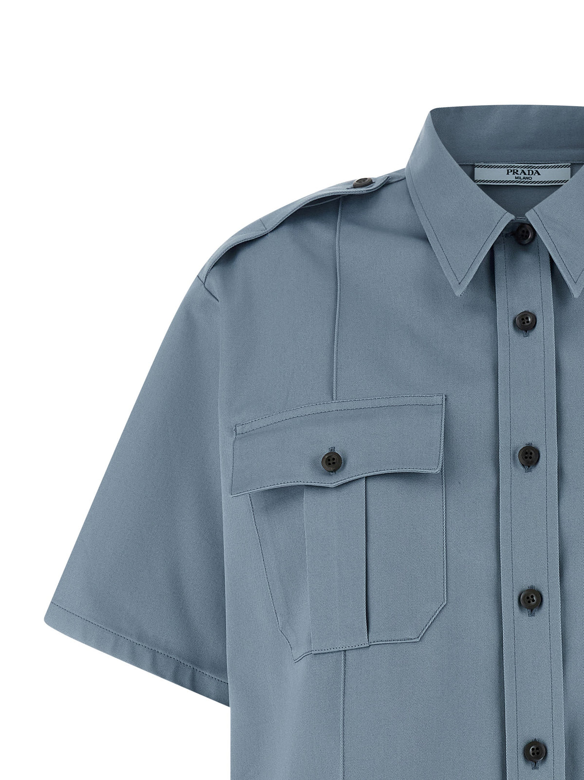 Prada Blue Cotton Blouse