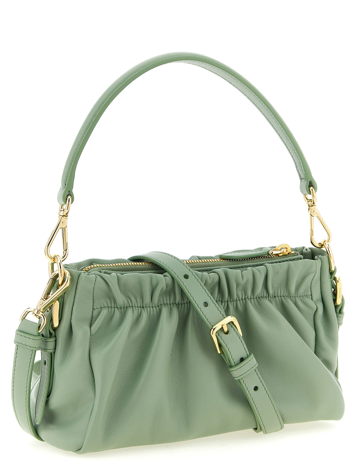 Prada Bicolor Lamb Leather Shoulder Bag