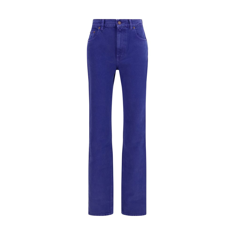Chloé Blue Cotton Straight-Leg Jeans