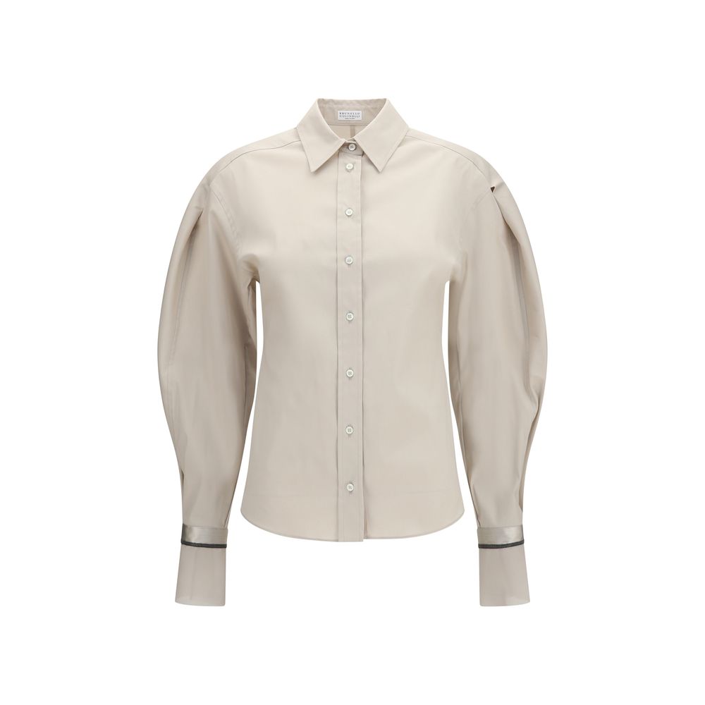 Brunello Cucinelli Beige Cotton Shirt