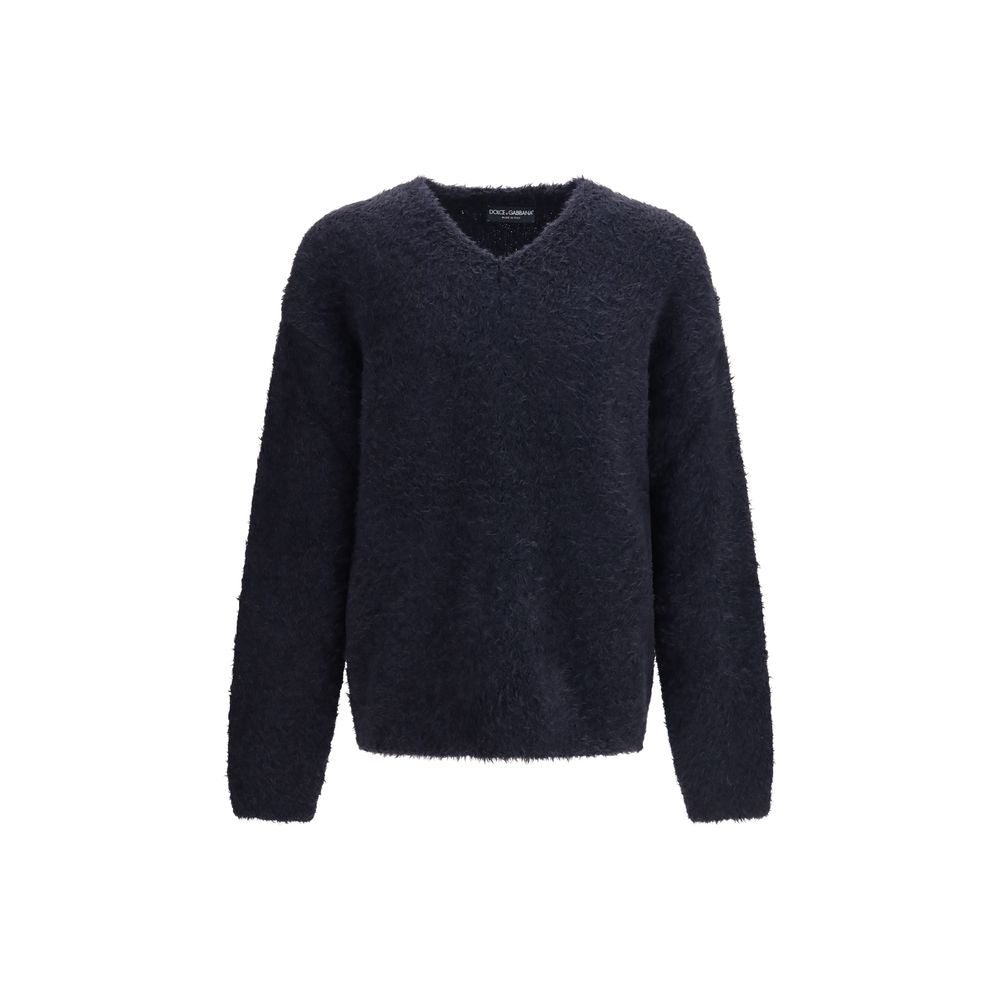 Dolce & Gabbana Blue Marabou Sweatshirt