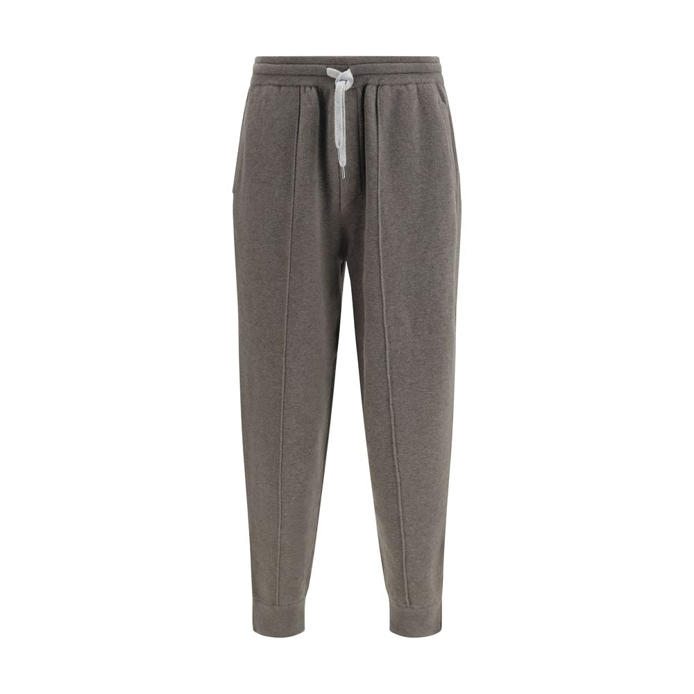 Brunello Cucinelli Bicolor Cashmere Athletic Pants