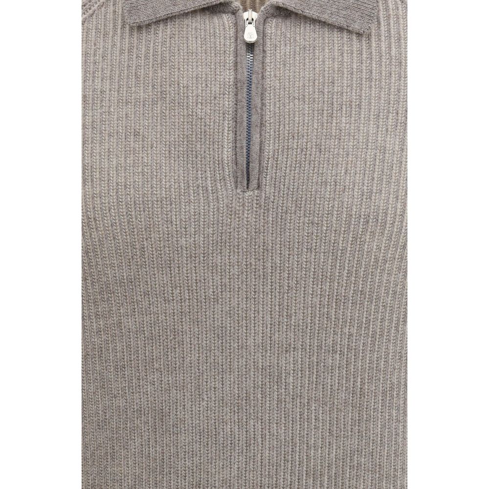 Brunello Cucinelli Gray Cashmere Sweater