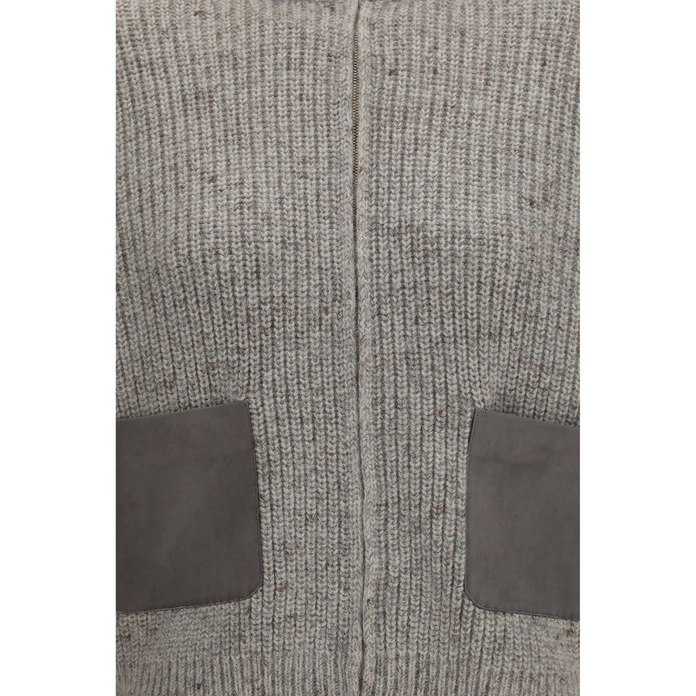 Fabiana Filippi Gray Wool Oves Aries Sweatshirt