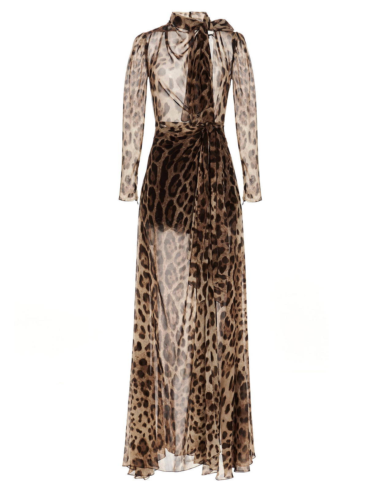 Dolce & Gabbana Brown Silk Casual Dress