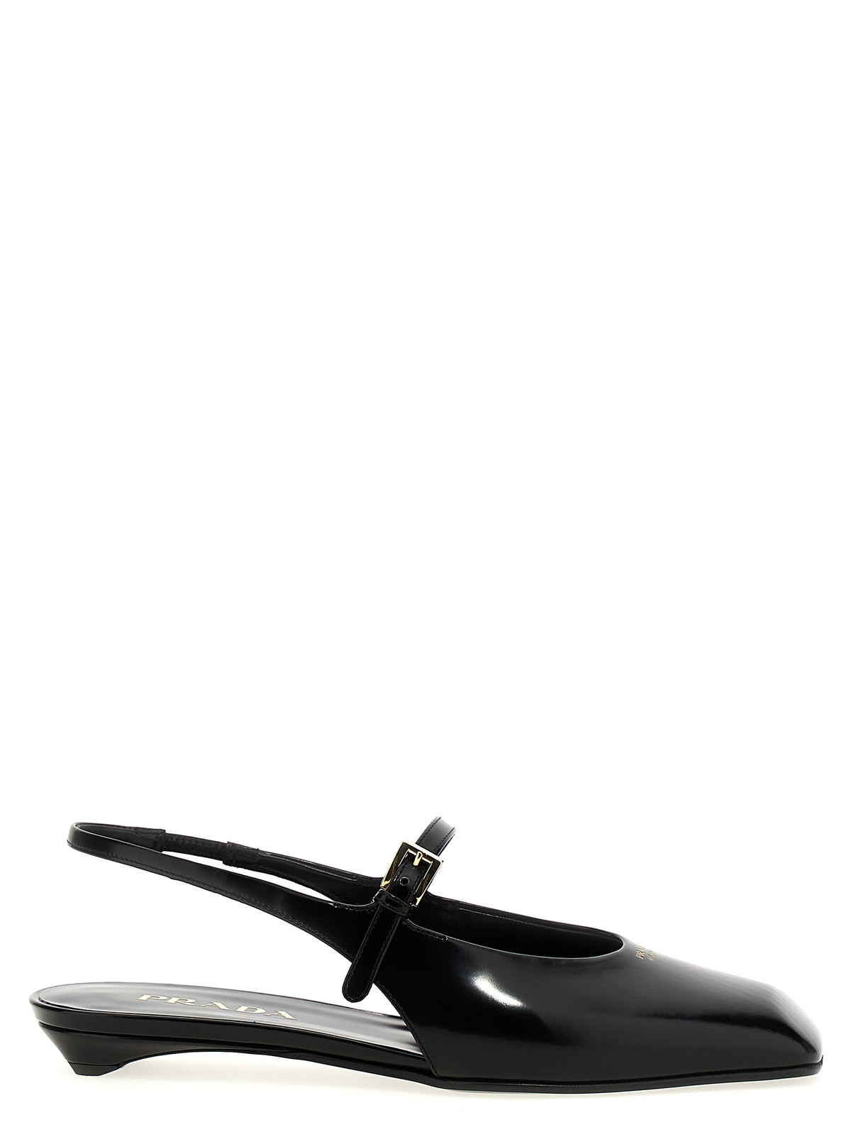 Prada Black Calfskin Ballet Flats