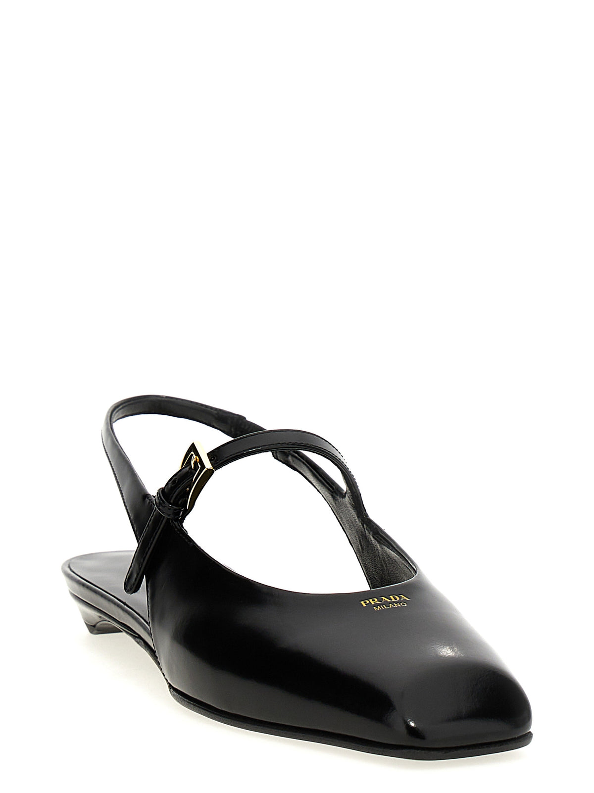 Prada Black Calfskin Ballet Flats