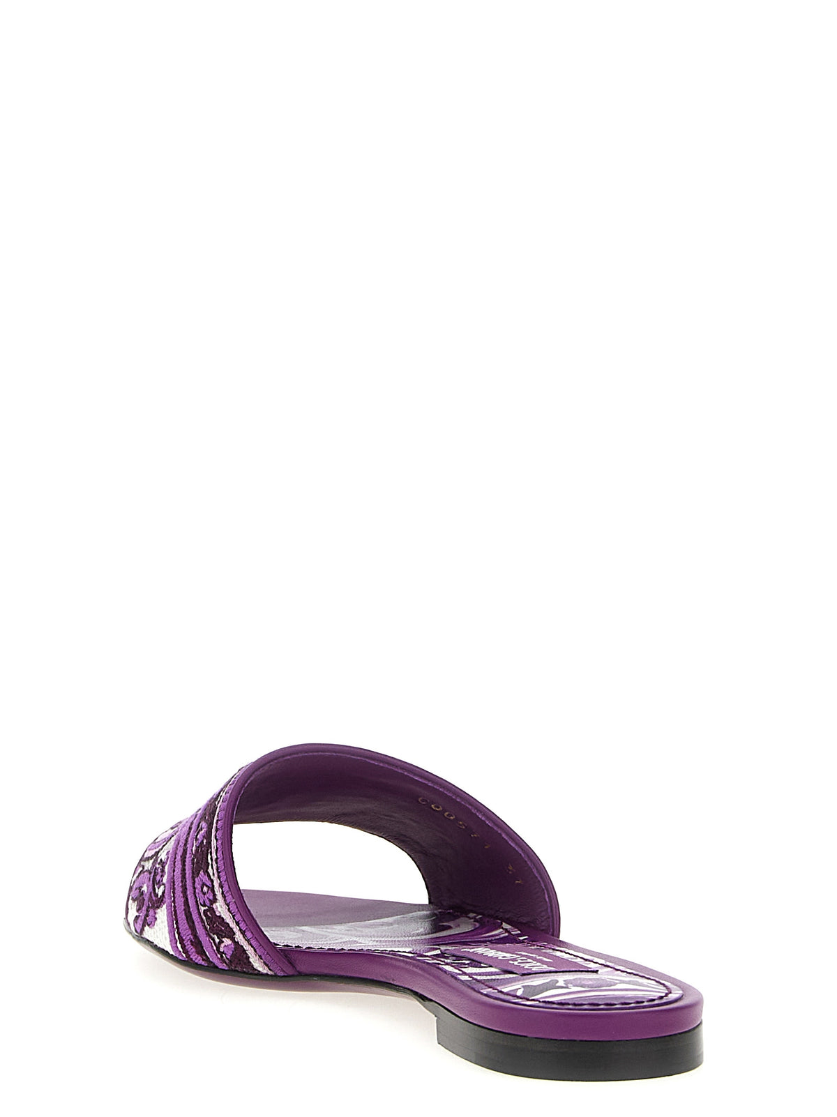 Dolce & Gabbana Purple Cotton Slides