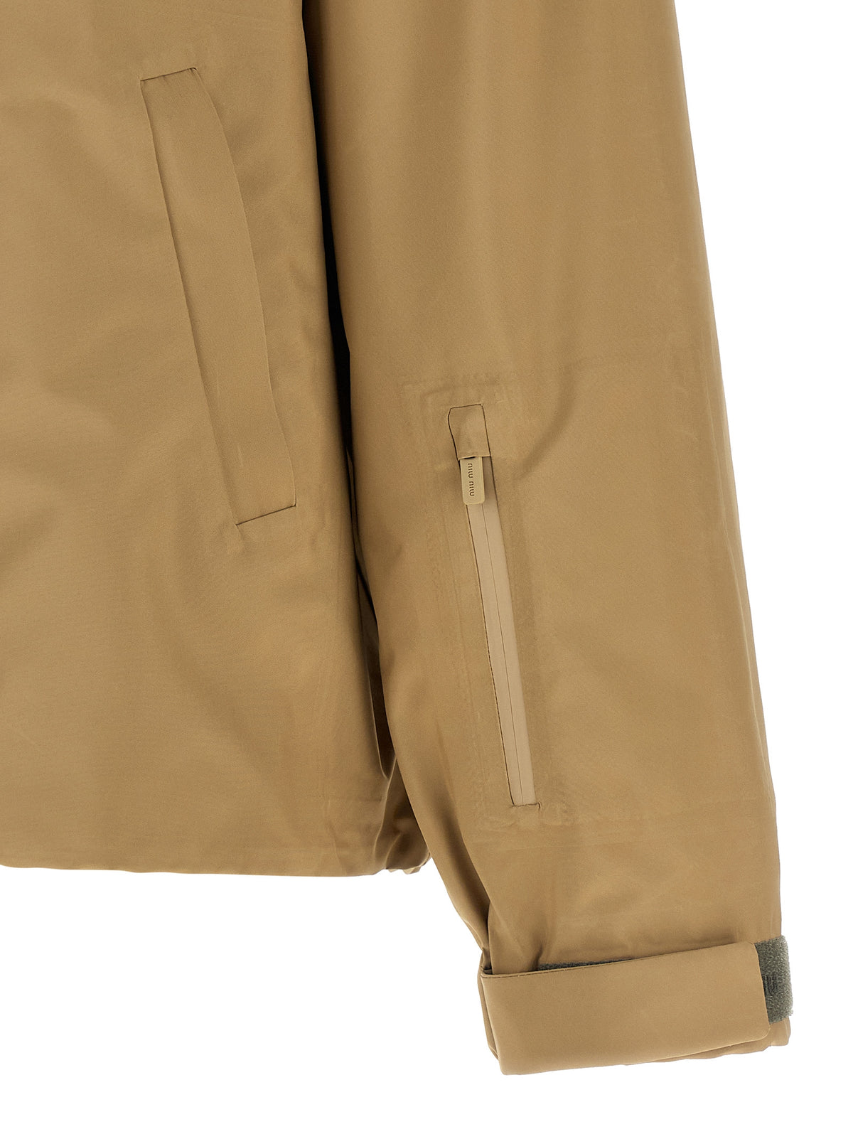 Miu Miu Beige Recycled Polyester Shell Jacket