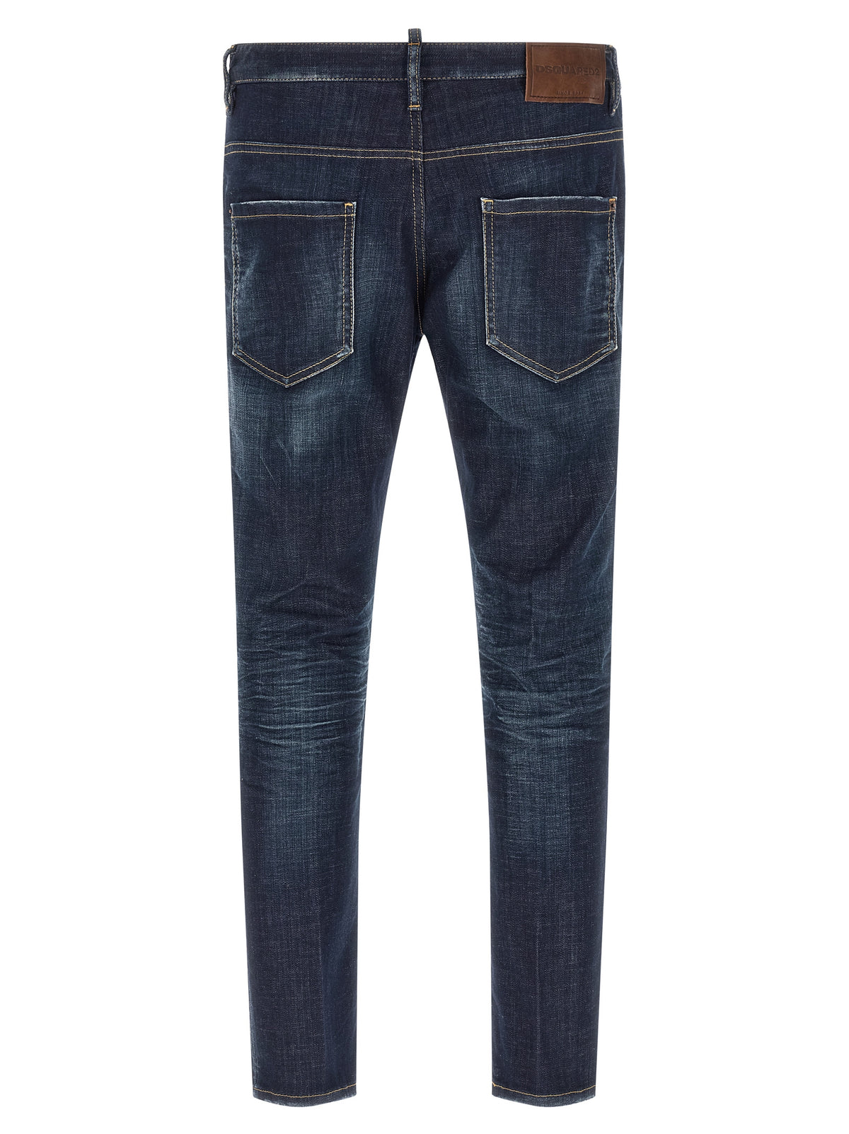 Dsquared² Blue Cotton Straight-Leg Jeans