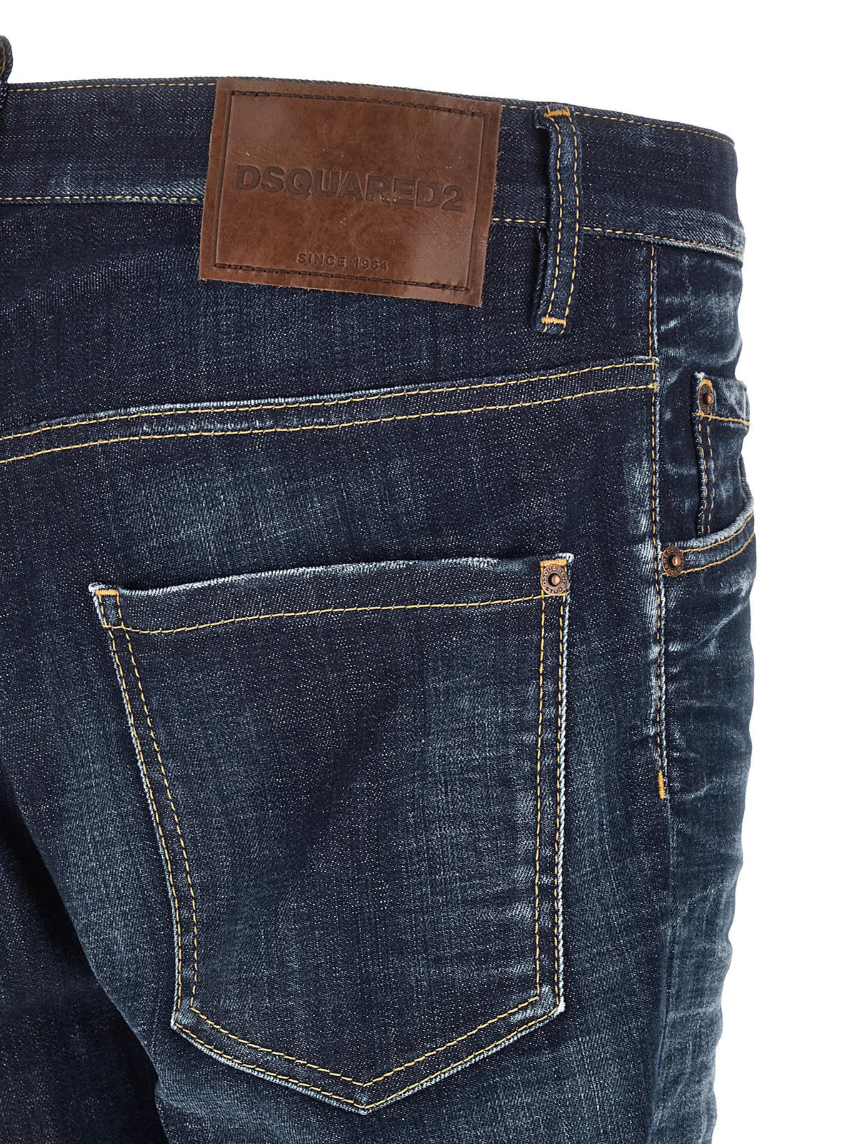 Dsquared² Blue Cotton Straight-Leg Jeans