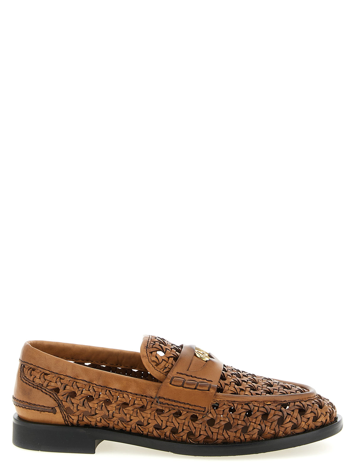 Miu Miu Brown Calfskin Slip-On Loafers