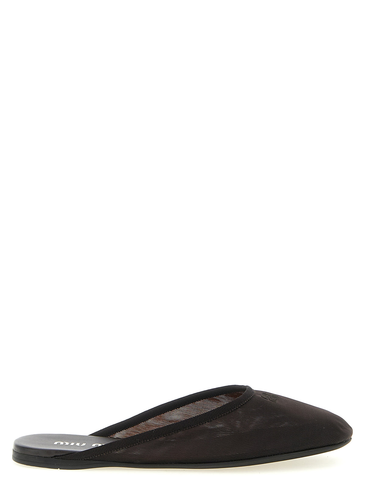 Miu Miu Black Recycled Polyester Flats
