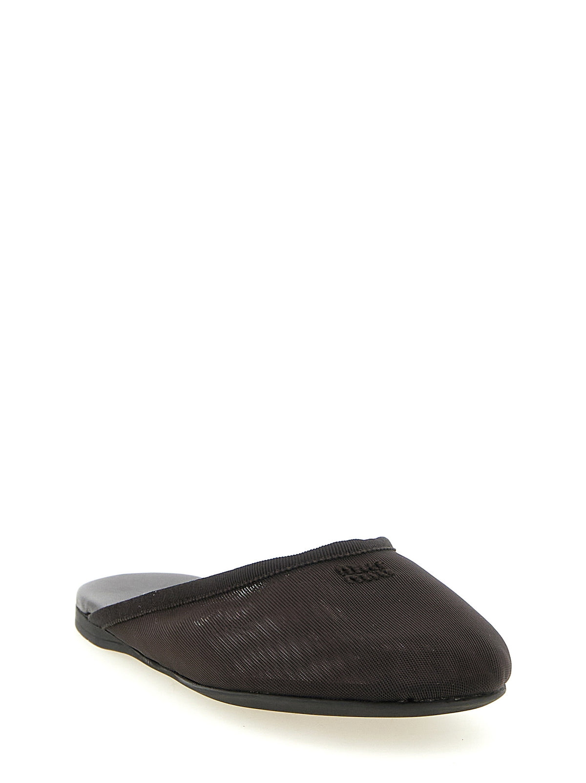 Miu Miu Black Recycled Polyester Flats
