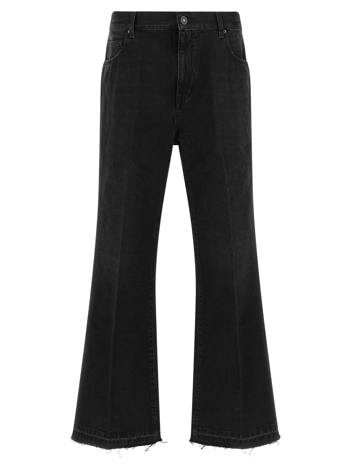 Amiri Black Cotton Flared Jeans