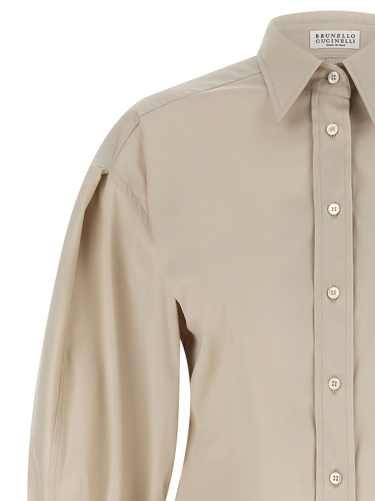 Brunello Cucinelli Beige Cotton Blouse