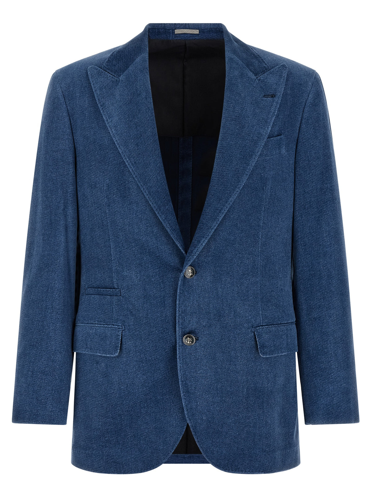 Brunello Cucinelli Blue Cotton Blazer