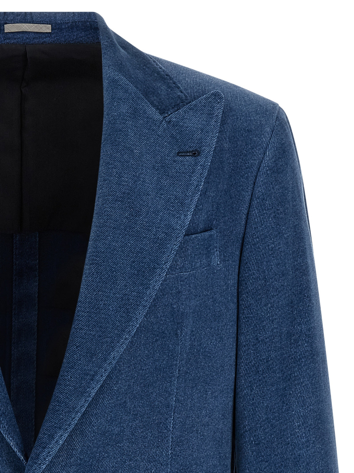 Brunello Cucinelli Blue Cotton Blazer