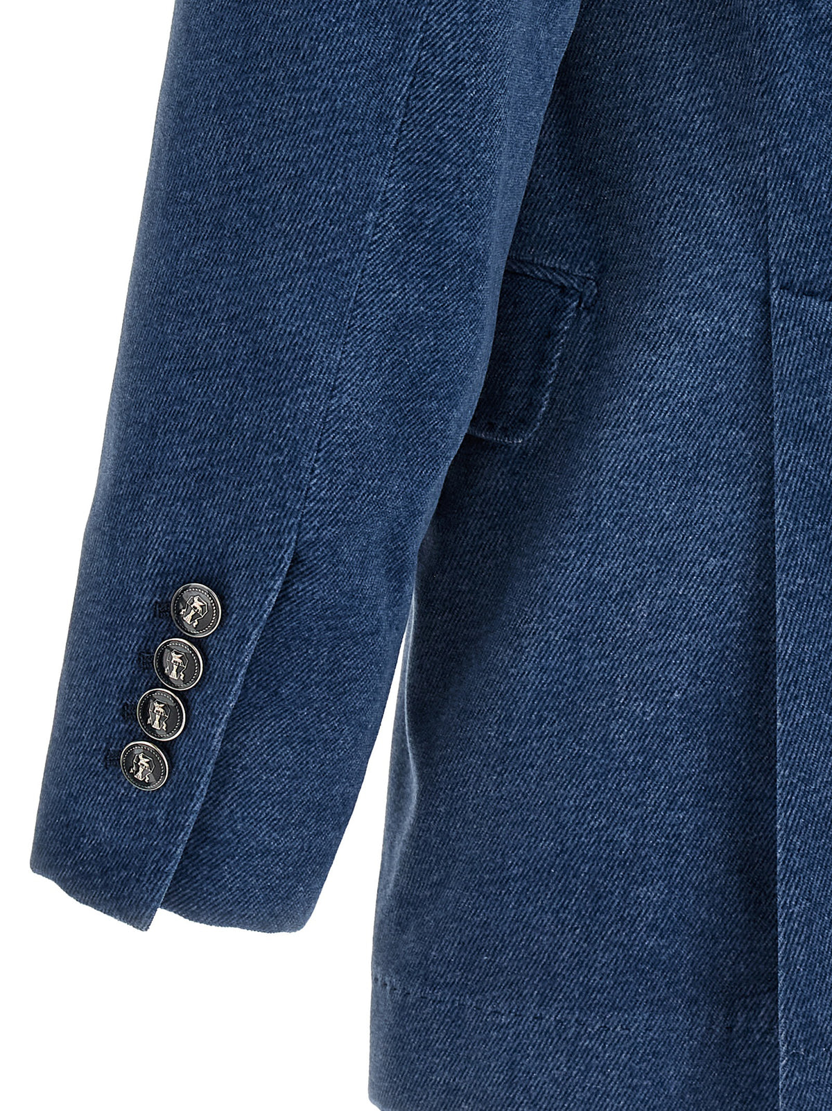 Brunello Cucinelli Blue Cotton Blazer