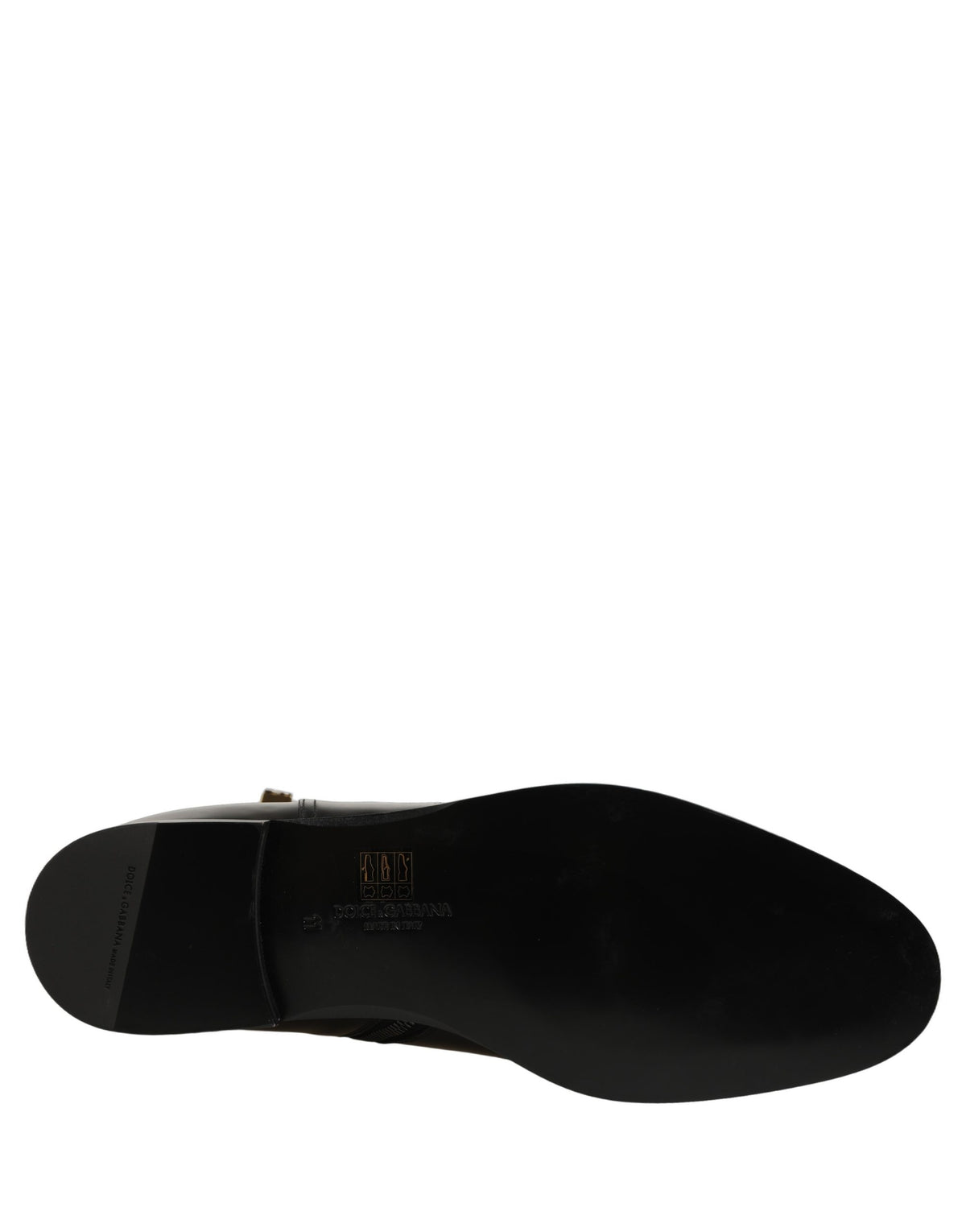 Dolce & Gabbana Black Leather Buckle Mid Calf Boots Shoes