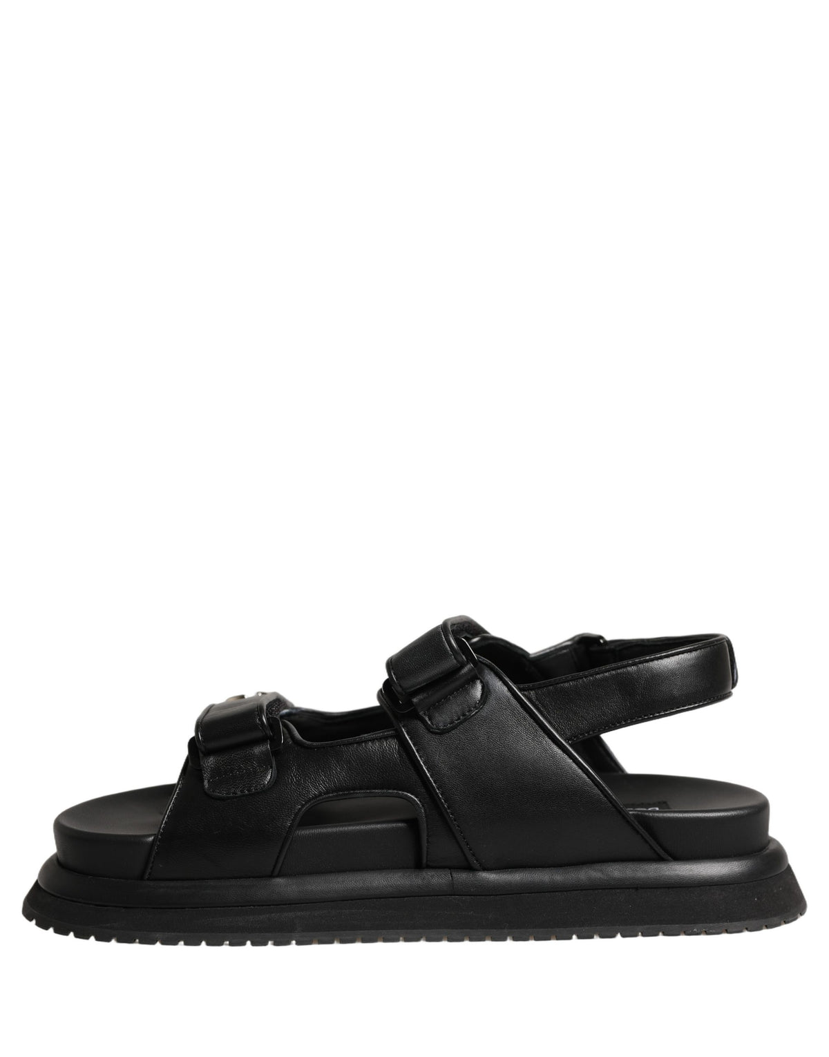 Dolce & Gabbana Black DG Logo Sandals Flats Slippers Shoes