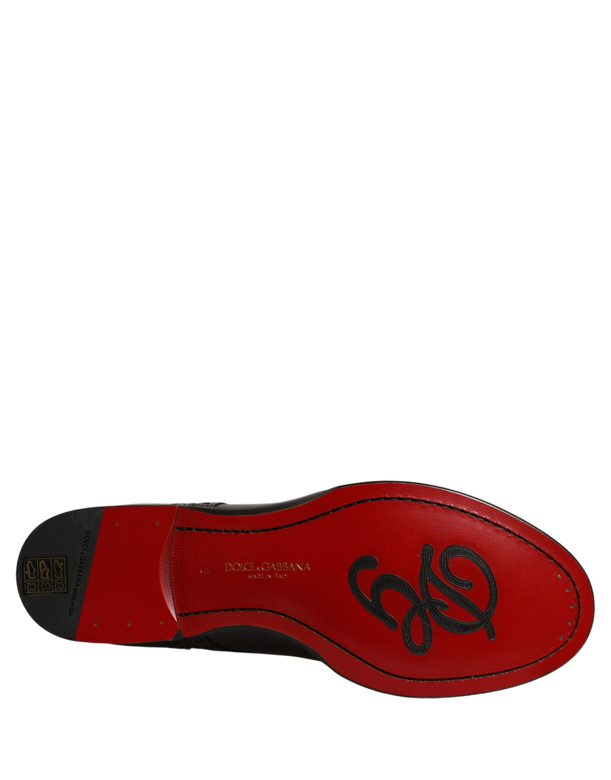 Dolce & Gabbana Maroon Calfskin Leather Derby Men Dress Shoes