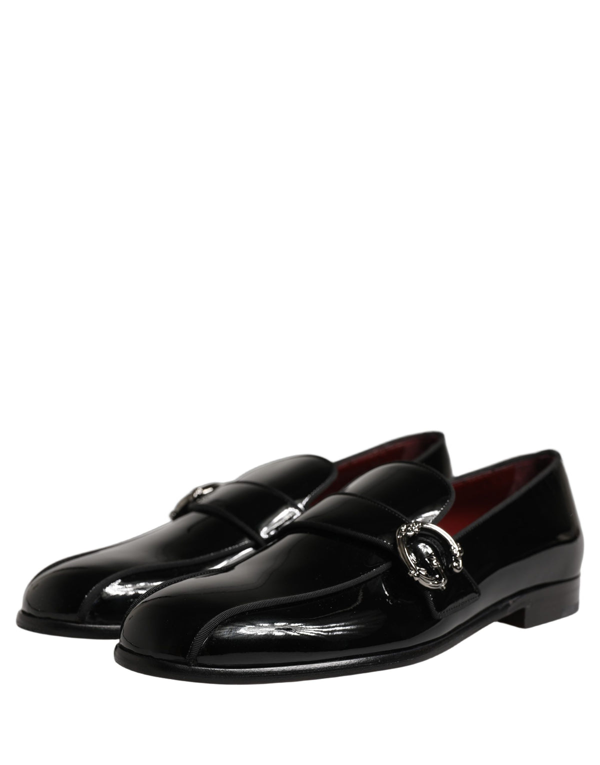 Dolce & Gabbana Black Patent Leather Men Loafers Shoes