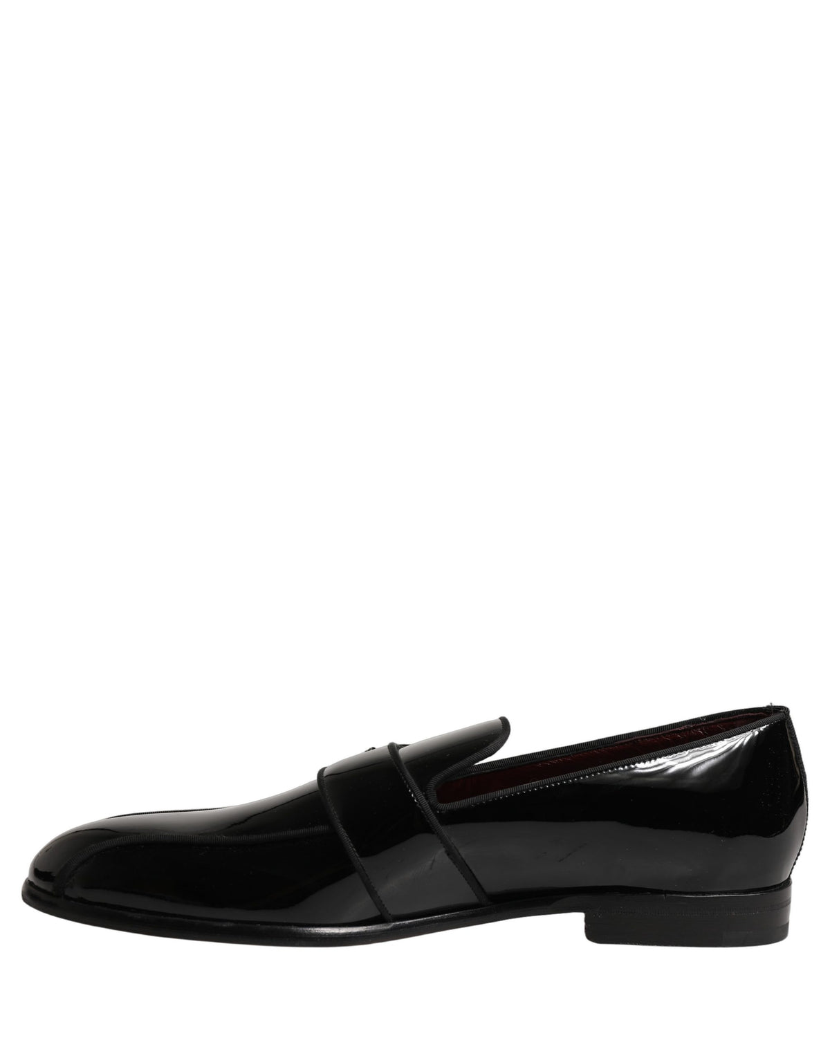 Dolce & Gabbana Black Patent Leather Men Loafers Shoes