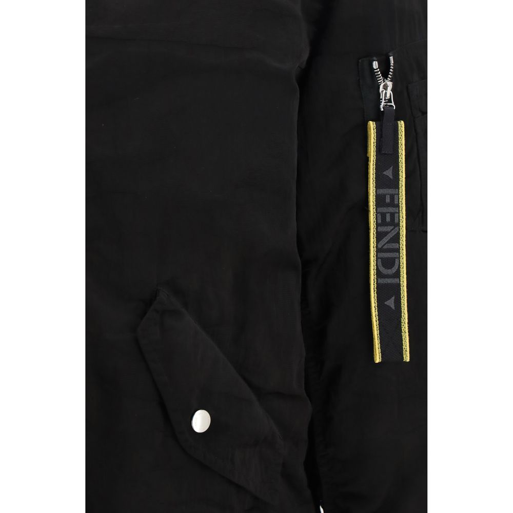 Fendi Black Polyamide Bomber